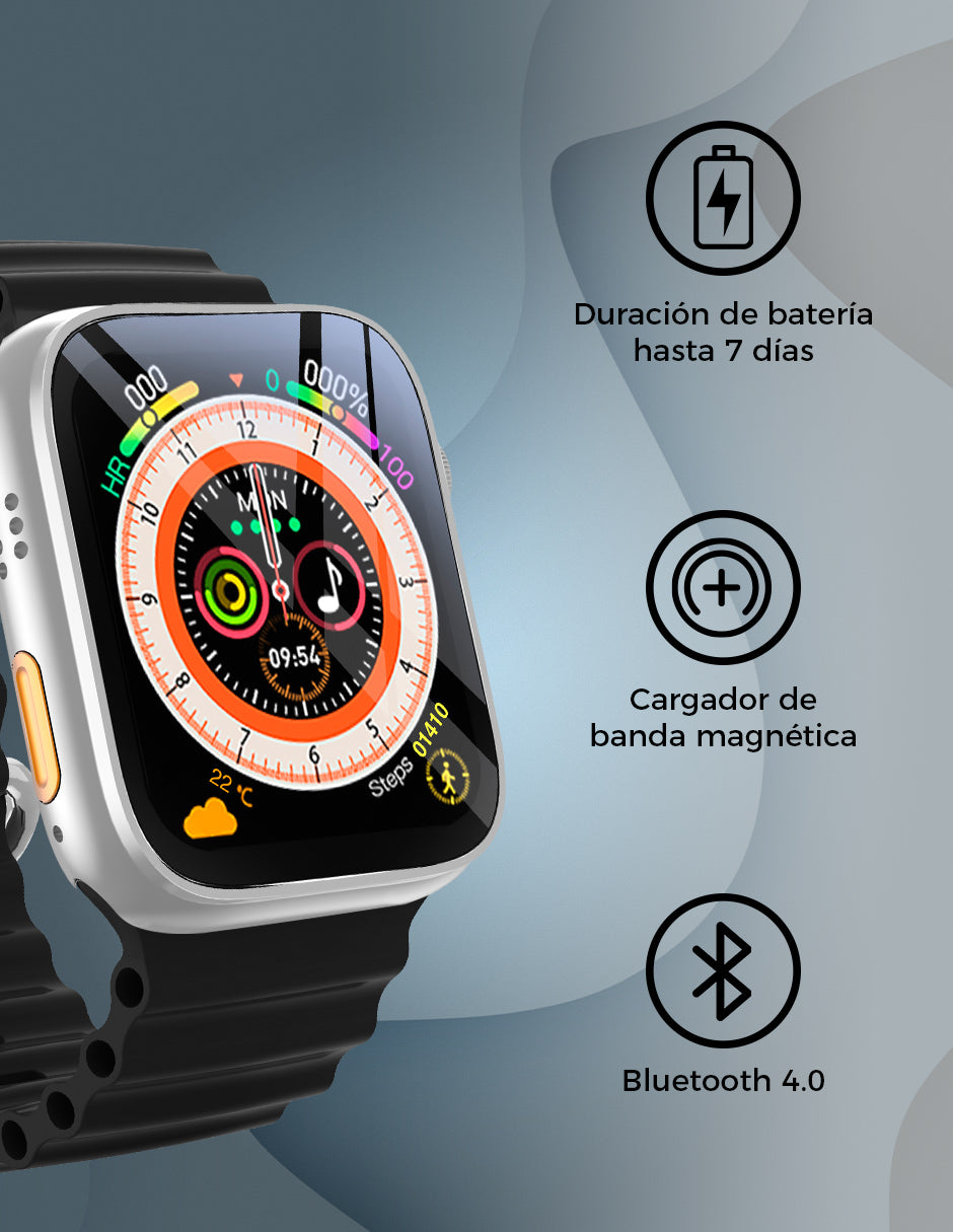 Image SmartWatch Silver Correa Blanca